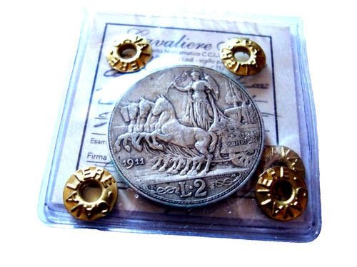 Lire 1911 quadriga veloce - "quadriga, veloce"