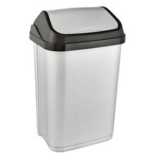 Cestino rifiuti 25l argento - cestino,
