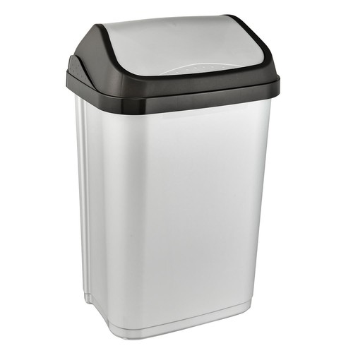Cestino rifiuti 25l argento - cestino,