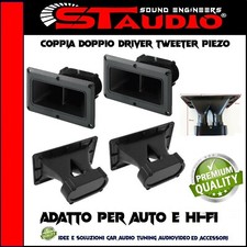 Coppia Doppio Tweeter piezo a tromba 200W car audio SPL DRIVER TWEETER AUTO spl-