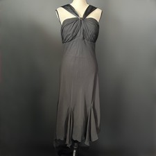 Abito midi vintage anni 90 Y2k nero orlo fazzoletto strega capriccioso fata scura 