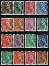 FRANCE 1938 Série Complète MERCURE  N° 404 à 416A neufs ★★ Luxe /MNH