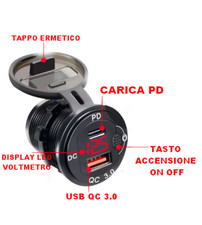 caricabatterie USB 12V/24