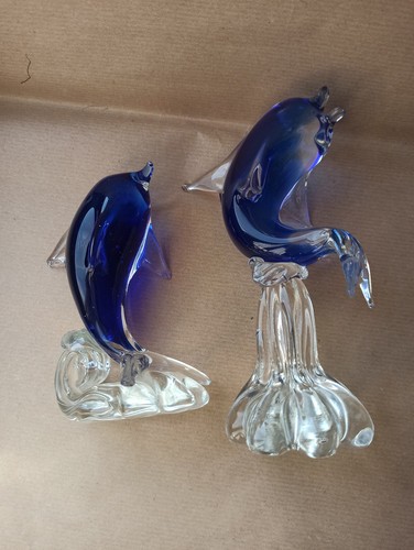 Coppia delfini vetro murano - delfini,