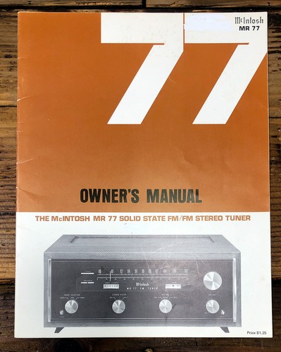 Mcintosh mr77 - mcintosh, mr-77