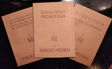 Lotto SERGIO HESSEN  PEDAGOGIA 3 Libri - 1954 Casa editrice Avio Roma