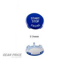 Pulsante avviamento blu lucido