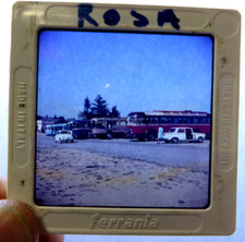 NEGATIVA FOTOGRAFICA - 1960ca " FIAT 1300 BERLINA + AUTOBUS PULMANN VINTAGE "