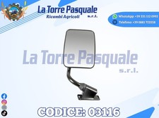 03116 SPECCHIO UNIVERSALE DX DESTRO PER TRATTORE-MULETTO-MACCHINA OPERATRICE