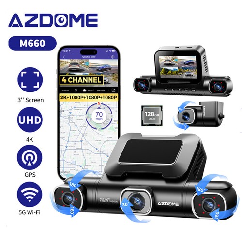 Azdome 360 4ch dash cam - 4k,