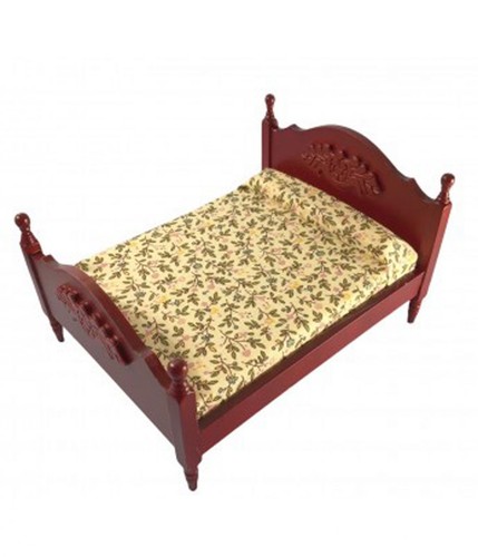 Bambole casa mogano letto - bambole,