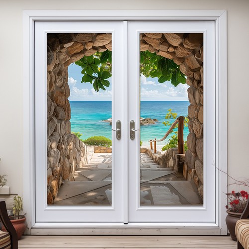 Decalcomania porta spiaggia - spiaggia,