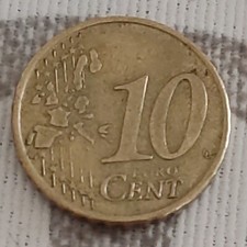 MONETA DA 0,10 CENTESIMI SPAGNA 1999 E 2022 !!!!!!!