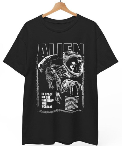 Maglietta alien space nera - maglietta,