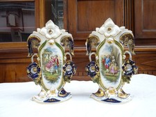Grande coppia di vasi dipinti