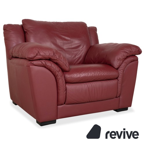 Natuzzi pelle poltrona rosso - pelle,