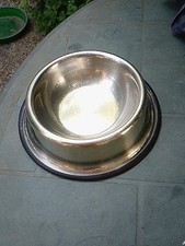 Ciotola acciaio inox a piramide cani gatti cibo acqua Diametro 18/14 h 4,5 cm