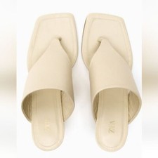 Zara Toe Post Heeled Leather