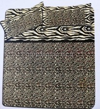 Completo lenzuola matrimoniale fantasia maculata. B823