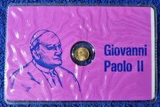 PAPA GIOVANNI PAOLO II 1920-2005 "PASTOR BONUS" MONETINA COMMEMORATIVA ORO PL