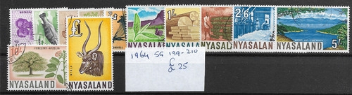 Nyasaland 1964 199 210 - sg, 199-210
