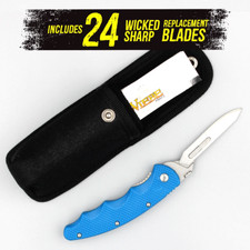 Wiebe Arctic Fox Coltello da Scuoiatura Pieghevole con 24 Lame Extra Forniture per Trappolare