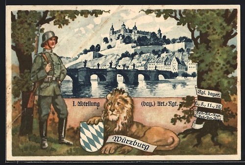 Würzburg divisione - ak, würzburg,