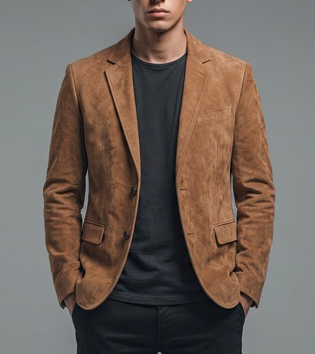 Giacca blazer uomo pelle