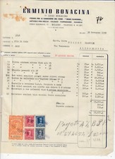 Fattura Milano Utensili per la Lavorazione del Cuoio Bonacina 1950 QX1491