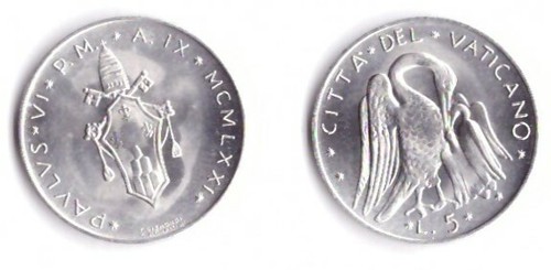 1971 vaticano lire - 1971,