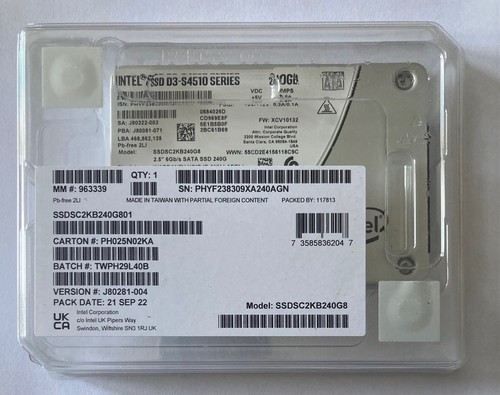 Ssd intel s4510 240gb - ssd, 2.5"