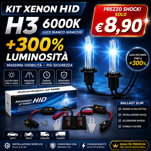 Kit xenon hid 6000k - xenon,