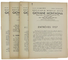 Notiziario Mensile della GIOVANE MONTAGNA. 4 numeri del 1937 Autori vari. 1937