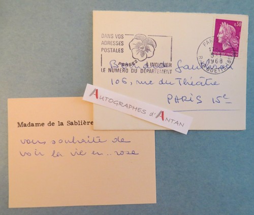 Cdv madame la - ●, sabliere