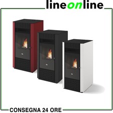 Stufa a pellet canalizzata Eva Calòr Irma 9,5 kW in acciaio fino a 75mq