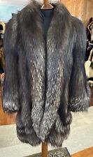 Giaccone Pelliccia Oversize Volpe Argentata Criniera Nera