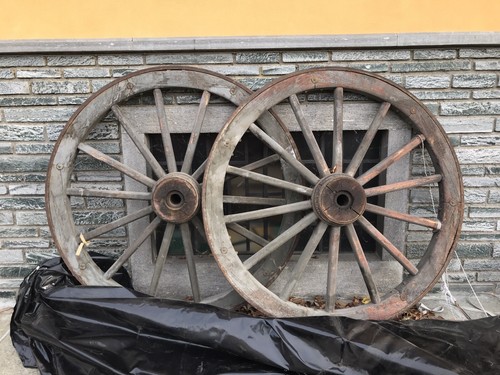 Antiche ruote carro coppia - ruote, da