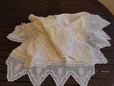 Asciugamani in Spugna di Cotone con Doppio Bordo Uncinetto - realizzato a mano