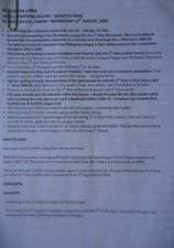 Competition & Line-ups UEFA CL 12.8.2020 Atalanta Bergamo - Paris SG