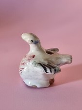 ANTICO FISCHIETTO ARTIGIANALE IN CERAMICA DIPINTO A MANO.