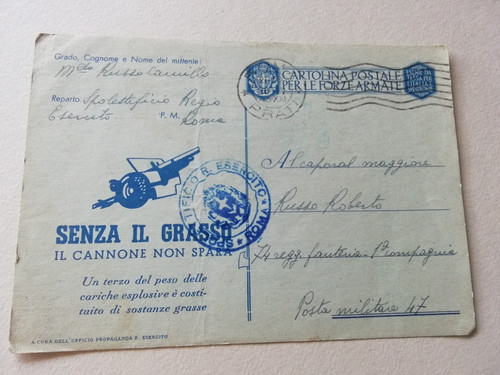 Cartolina postale per - le, forze