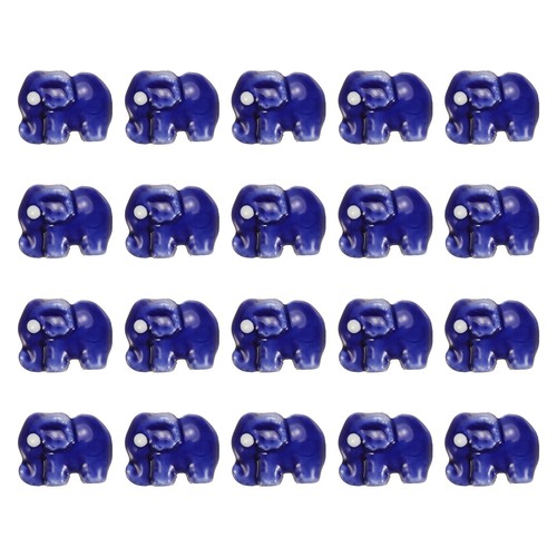 Porcelain elephant beads - porcelain,