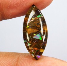 Opale masso australiano Koroit 9,35 ct taglio marchesa pietra preziosa naturale lucida