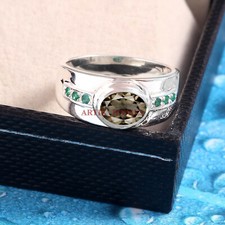Anello Da Uomo In Quarzo Fumè