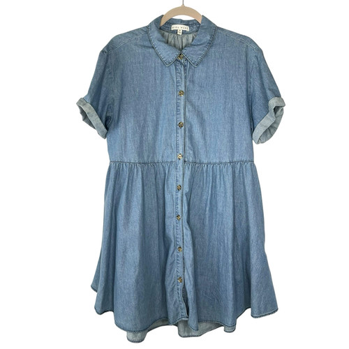 Abito babydoll miou muse - miou, denim
