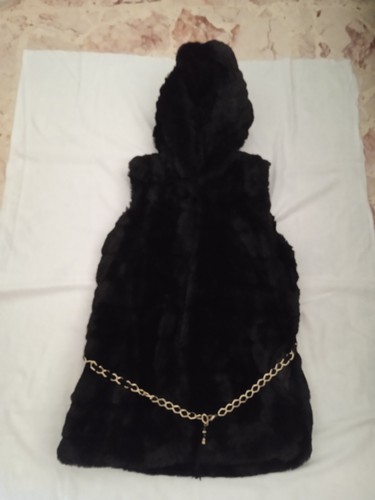 Gilet nero con cappuccio - , in