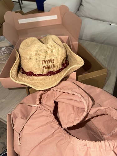 Cappello miu rafia nuovo - miu,