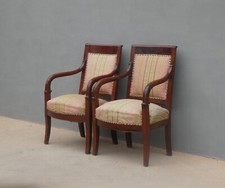 Coppia di poltrone Impero in legno di mogano, '800!