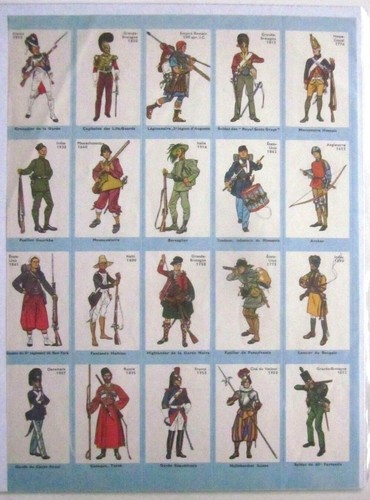 Foglio figurine soldatini - figurine, di