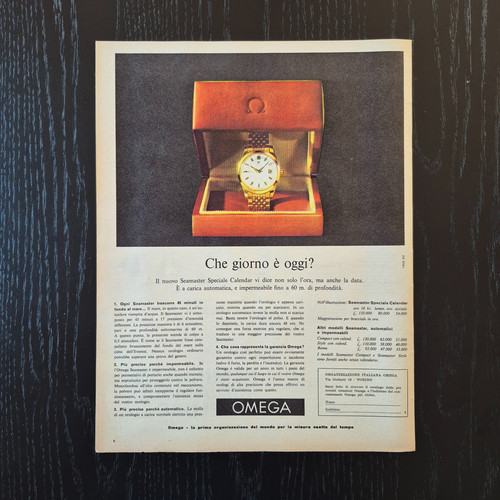 1962 omega seamaster calendar - seamaster,